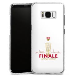 Silikon Glitter Case transparent-silber