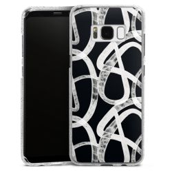 Silikon Glitter Case transparent-silber