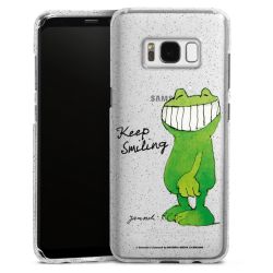 Silikon Glitter Case transparent-silber