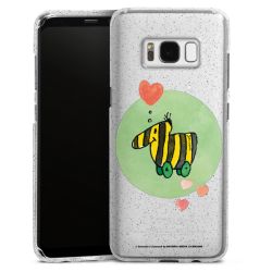 Silikon Glitter Case transparent-silber