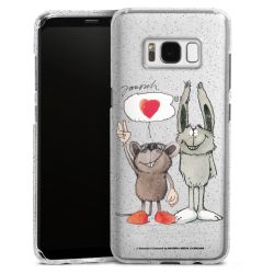 Silikon Glitter Case transparent-silber