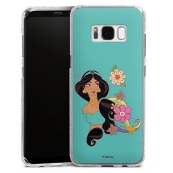 Silikon Glitter Case transparent-silber