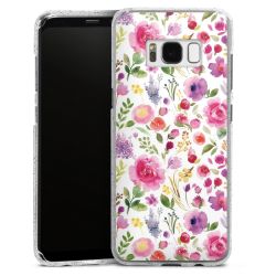 Silikon Glitter Case transparent-silber