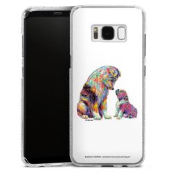 Silikon Glitter Case transparent-silber