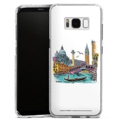 Silikon Glitter Case transparent-silber