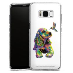 Silikon Glitter Case transparent-silber