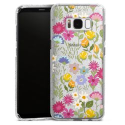 Silikon Glitter Case transparent-silber