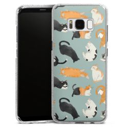 Silikon Glitter Case transparent-silber