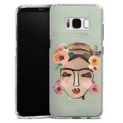 Silikon Glitter Case transparent-silber