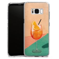 Silikon Glitter Case transparent-silber