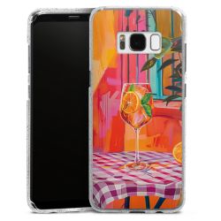 Silikon Glitter Case transparent-silber