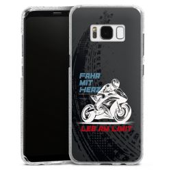 Silikon Glitter Case transparent-silber