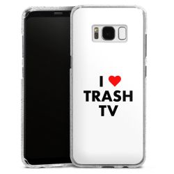 Silikon Glitter Case transparent-silber