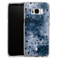 Silikon Glitter Case transparent-silber