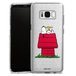 Silikon Glitter Case transparent-silber