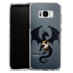 Silikon Glitter Case transparent-silber