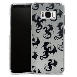 Silikon Glitter Case transparent-silber