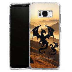 Silikon Glitter Case transparent-silber