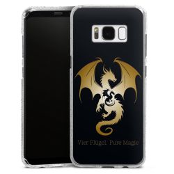 Silikon Glitter Case transparent-silber