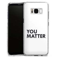 Silikon Glitter Case transparent-silber