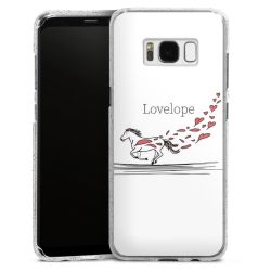 Silikon Glitter Case transparent-silber