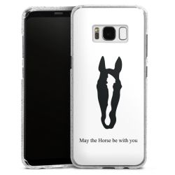 Silikon Glitter Case transparent-silber