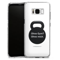 Silikon Glitter Case transparent-silber