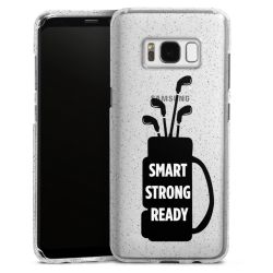 Silikon Glitter Case transparent-silber