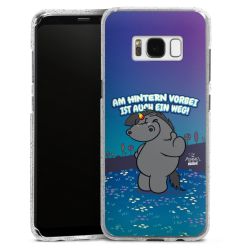 Silikon Glitter Case transparent-silber