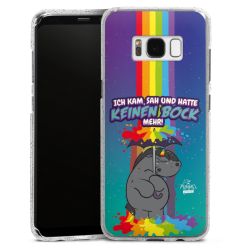 Silikon Glitter Case transparent-silber