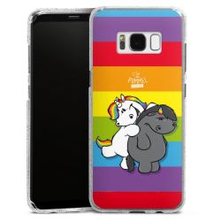 Silikon Glitter Case transparent-silber