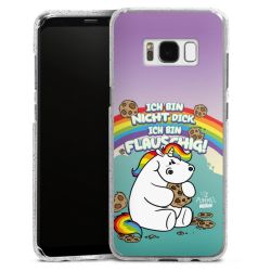 Silikon Glitter Case transparent-silber