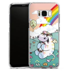 Silikon Glitter Case transparent-silber