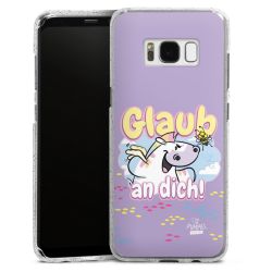 Silikon Glitter Case transparent-silber