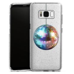 Silikon Glitter Case transparent-silber