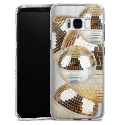 Silikon Glitter Case transparent-silber