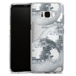 Silikon Glitter Case transparent-silber