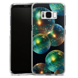 Silikon Glitter Case transparent-silber