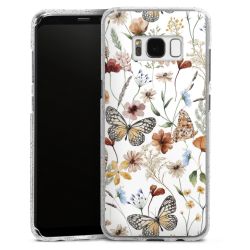 Silikon Glitter Case transparent-silber