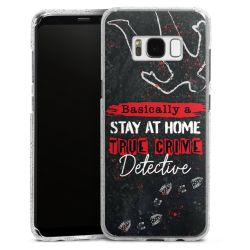 Silikon Glitter Case transparent-silber