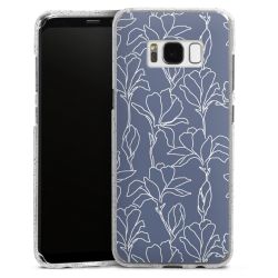 Silikon Glitter Case transparent-silber