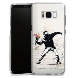 Silikon Glitter Case transparent-silber