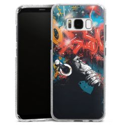 Silikon Glitter Case transparent-silber