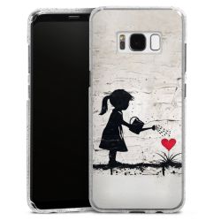 Silikon Glitter Case transparent-silber