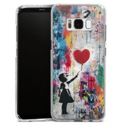 Silikon Glitter Case transparent-silber