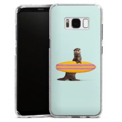 Silikon Glitter Case transparent-silber