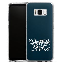 Silikon Glitter Case transparent-silber