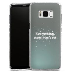Silikon Glitter Case transparent-silber
