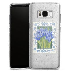 Silikon Glitter Case transparent-silber
