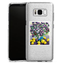Silikon Glitter Case transparent-silber